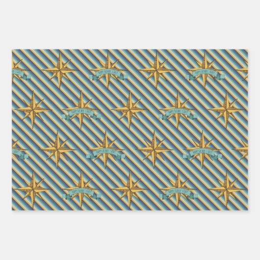 Set aus 3 Überziehpapier Geschenkpapier Set (Vorderseite 3)