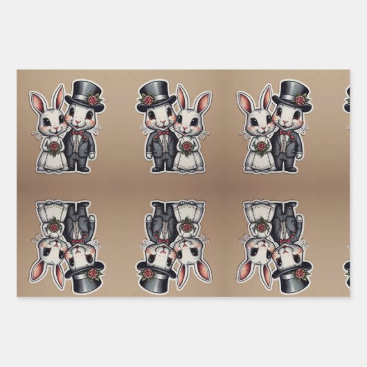 Set aus 3 Überziehpapier Geschenkpapier Set (Vorderseite 2)