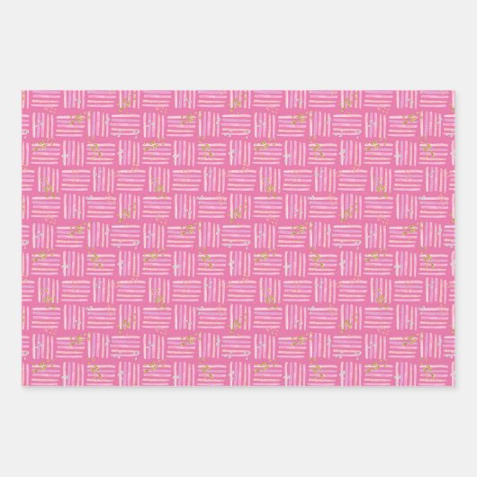 Set aus 3 Überziehpapier Geschenkpapier Set (Vorderseite 3)