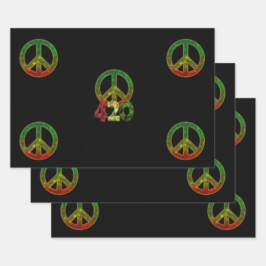 Set aus 3 Überziehpapier Geschenkpapier Set (Set)