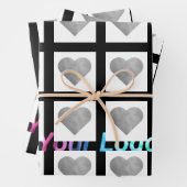 Set aus 3 Überziehpapier Geschenkpapier Set (Beispiel)