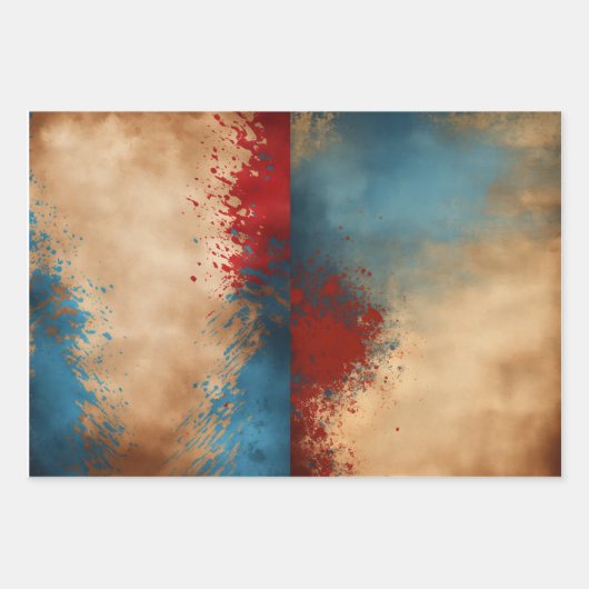 Set aus 3 Überziehpapier Geschenkpapier Set (Vorderseite 3)