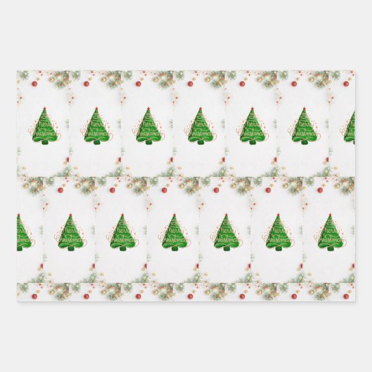 Set aus 3 Überziehpapier Geschenkpapier Set (Vorderseite 2)