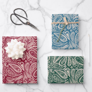 Set aus 3 Überziehpapier Geschenkpapier Set