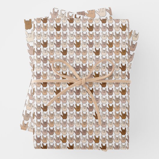 Set aus 3 Überziehpapier Geschenkpapier Set (Beispiel)