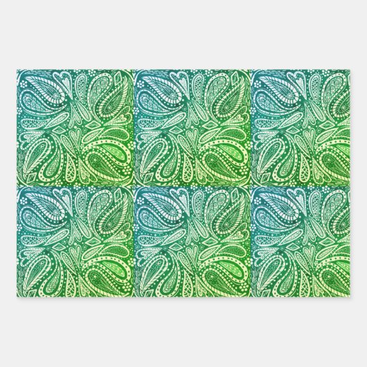 Set aus 3 Überziehpapier Geschenkpapier Set (Vorderseite 2)