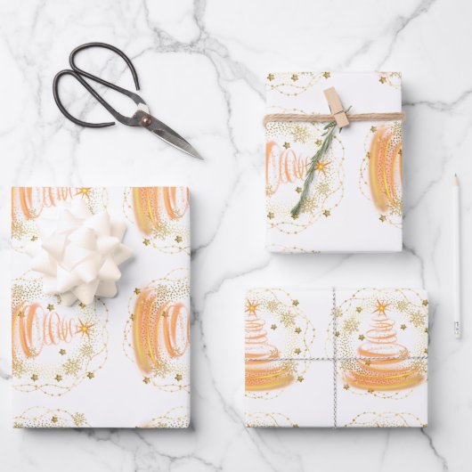 Set aus 3 Überziehpapier Geschenkpapier Set (Vorderseite)