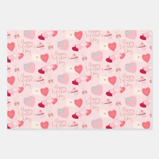 Set aus 3 Überziehpapier Geschenkpapier Set (Vorderseite 2)