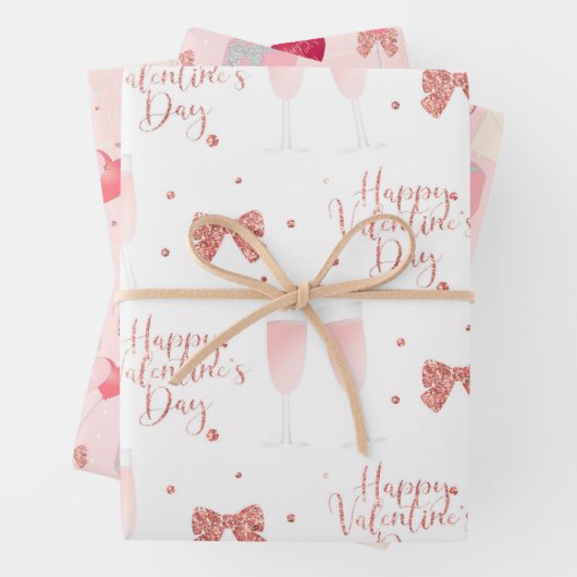 Set aus 3 Überziehpapier Geschenkpapier Set (Beispiel)