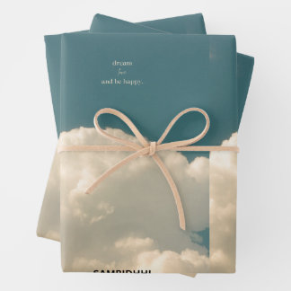 Set aus 3 Überziehpapier Geschenkpapier Set