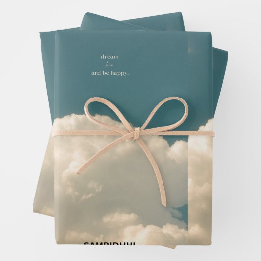 Set aus 3 Überziehpapier Geschenkpapier Set (Beispiel)