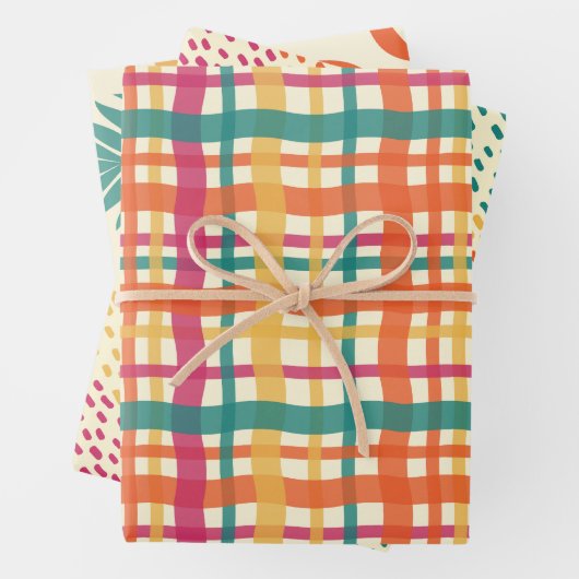 Set aus 3 Überziehpapier Geschenkpapier Set (Beispiel)