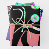 Set aus 3 Überziehpapier Geschenkpapier Set (Beispiel)