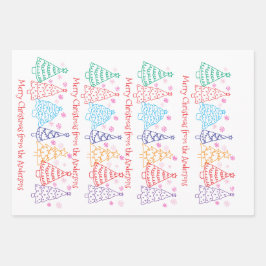 Set aus 3 Überziehpapier Geschenkpapier Set