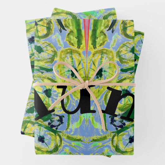 Set aus 3 Überziehpapier Geschenkpapier Set (Beispiel)