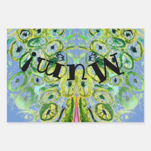 Set aus 3 Überziehpapier Geschenkpapier Set (Vorderseite 3)