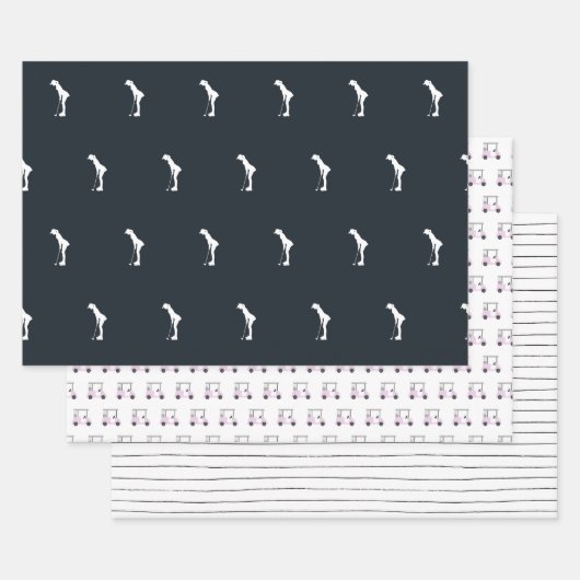 Set aus 3 Überziehpapier Geschenkpapier Set (Set)