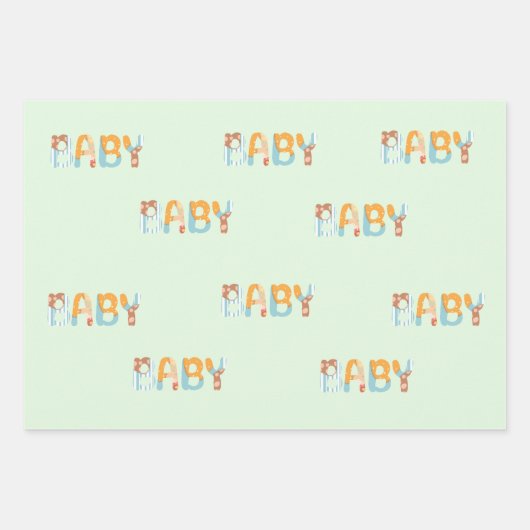 Set aus 3 Überziehpapier Geschenkpapier Set (Vorderseite 3)