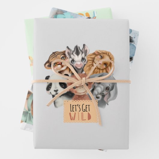 Set aus 3 Überziehpapier Geschenkpapier Set (Beispiel)