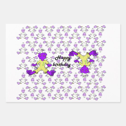 Set aus 3 Überziehpapier Geschenkpapier Set (Vorderseite 2)