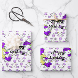 Set aus 3 Überziehpapier Geschenkpapier Set