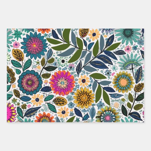 Set aus 3 Überziehpapier Geschenkpapier Set (Vorderseite)