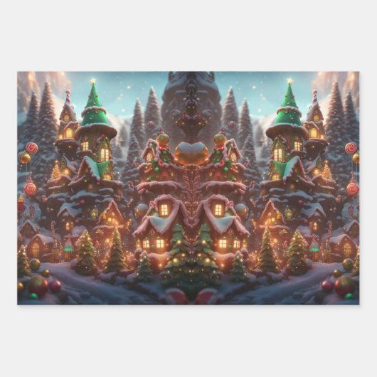 Set aus 3 Überziehpapier Geschenkpapier Set (Vorderseite 2)