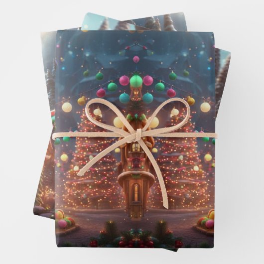 Set aus 3 Überziehpapier Geschenkpapier Set (Beispiel)