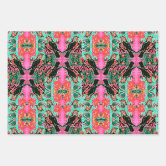 Set aus 3 Überziehpapier Geschenkpapier Set (Vorderseite 2)