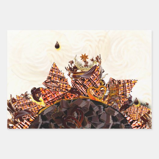 Set aus 3 Überziehpapier Geschenkpapier Set (Vorderseite 2)