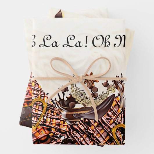 Set aus 3 Überziehpapier Geschenkpapier Set (Beispiel)