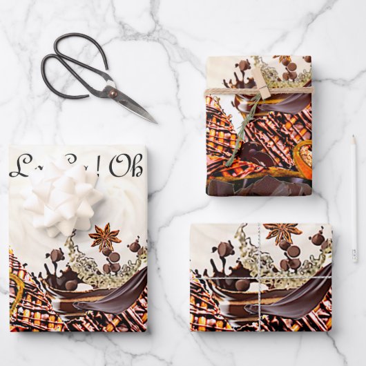 Set aus 3 Überziehpapier Geschenkpapier Set (Vorderseite)