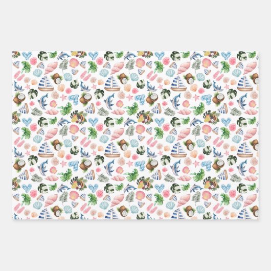 Set aus 3 Überziehpapier Geschenkpapier Set (Vorderseite)