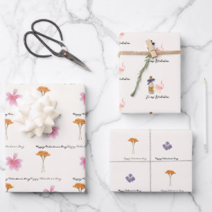 Set aus 3 Überziehpapier Geschenkpapier Set