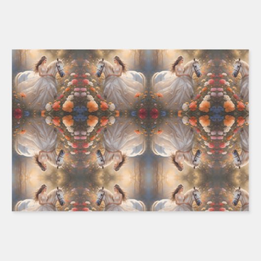 Set aus 3 Überziehpapier Geschenkpapier Set (Vorderseite 2)