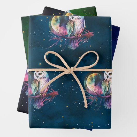 Set aus 3 Überziehpapier Geschenkpapier Set (Beispiel)