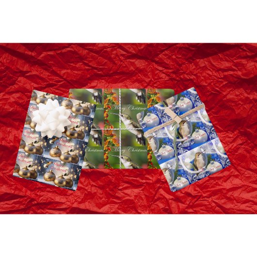 Set aus 3 Überziehpapier Geschenkpapier Set