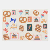 Set aus 3 Überziehpapier Geschenkpapier Set (Vorderseite 3)