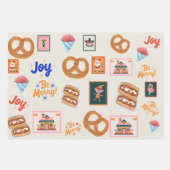 Set aus 3 Überziehpapier Geschenkpapier Set (Vorderseite 2)