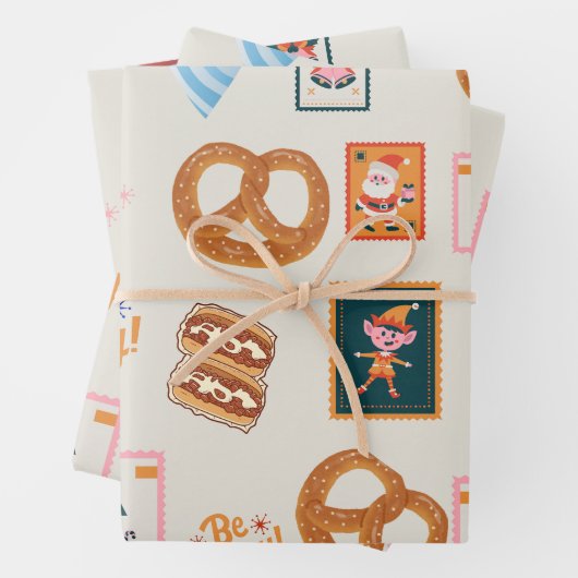 Set aus 3 Überziehpapier Geschenkpapier Set (Beispiel)