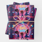 Set aus 3 Überziehpapier Geschenkpapier Set (Beispiel)