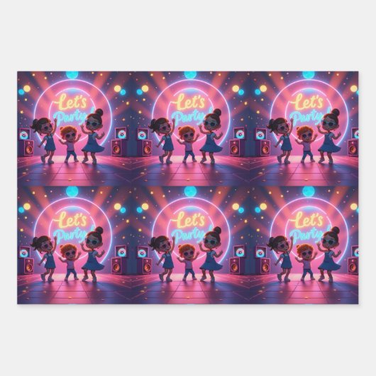 Set aus 3 Überziehpapier Geschenkpapier Set (Vorderseite)