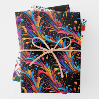 Set aus 3 Überziehpapier Geschenkpapier Set