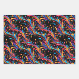 Set aus 3 Überziehpapier Geschenkpapier Set