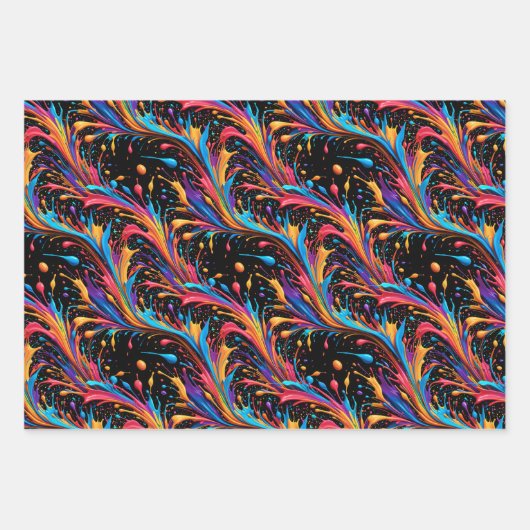 Set aus 3 Überziehpapier Geschenkpapier Set (Vorderseite)