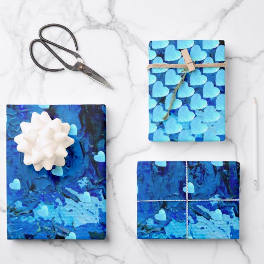 Set aus 3 Überziehpapier Geschenkpapier Set (Vorderseite)