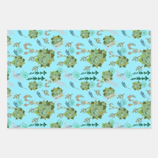 Set aus 3 Überziehpapier Geschenkpapier Set (Vorderseite 3)