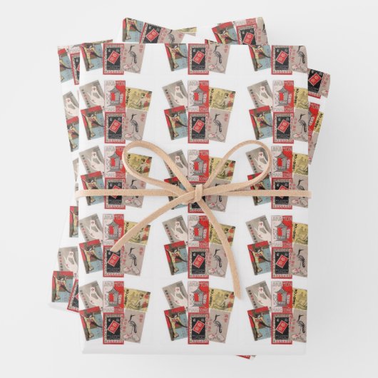 Set aus 3 Überziehpapier Geschenkpapier Set (Beispiel)