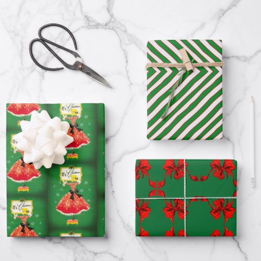 Set aus 3 Überziehpapier Geschenkpapier Set (Vorderseite)