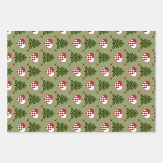 Set aus 3 Überziehpapier Geschenkpapier Set (Vorderseite 2)